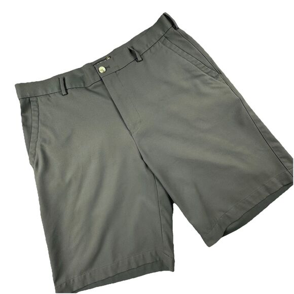 Peter Millar Crown Sport Shorts Salem Mens 34 Gray Performance Stretch Golf - Picture 1 of 8